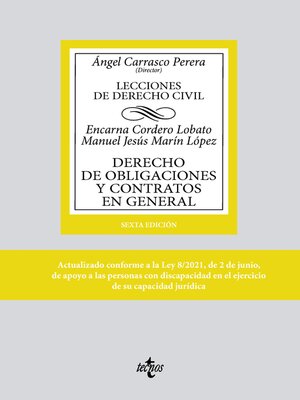 cover image of Derecho de obligaciones y contratos en general